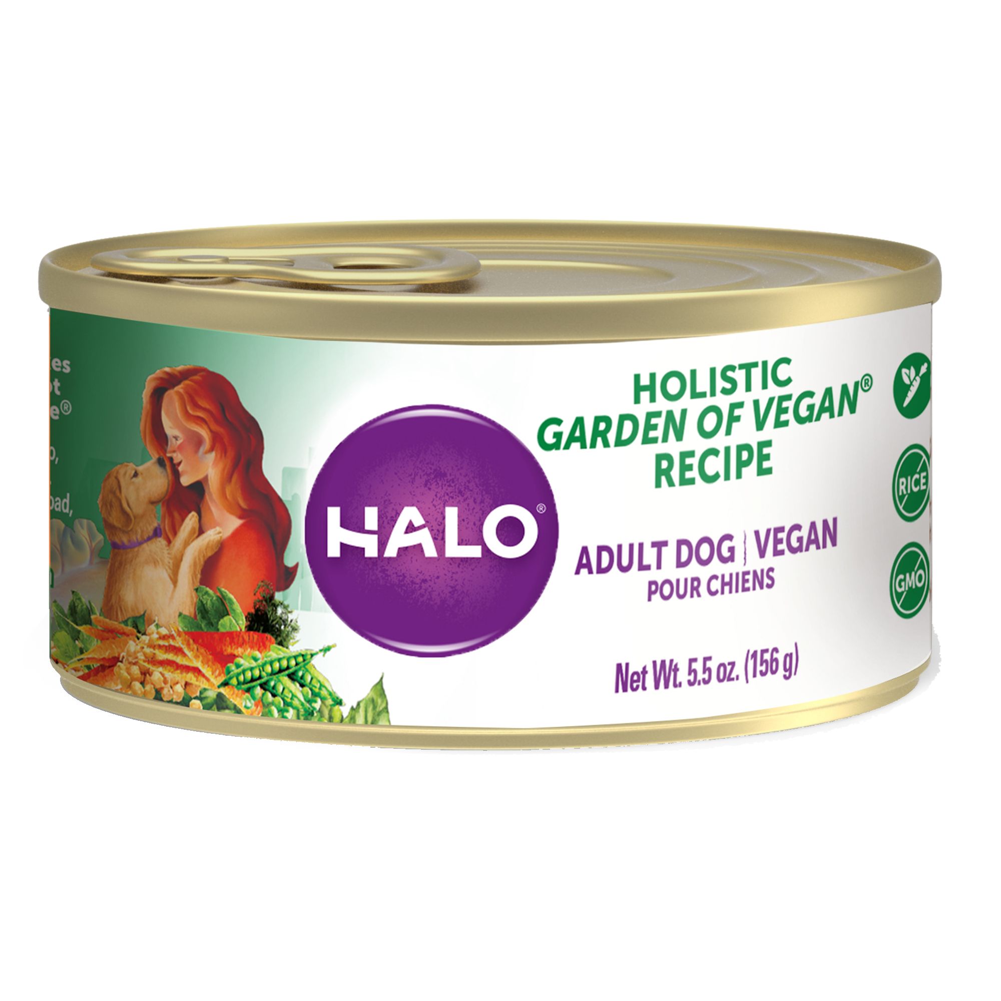 HALO Vegan All Life Stage Wet Dog Food Natural Holistic Garden