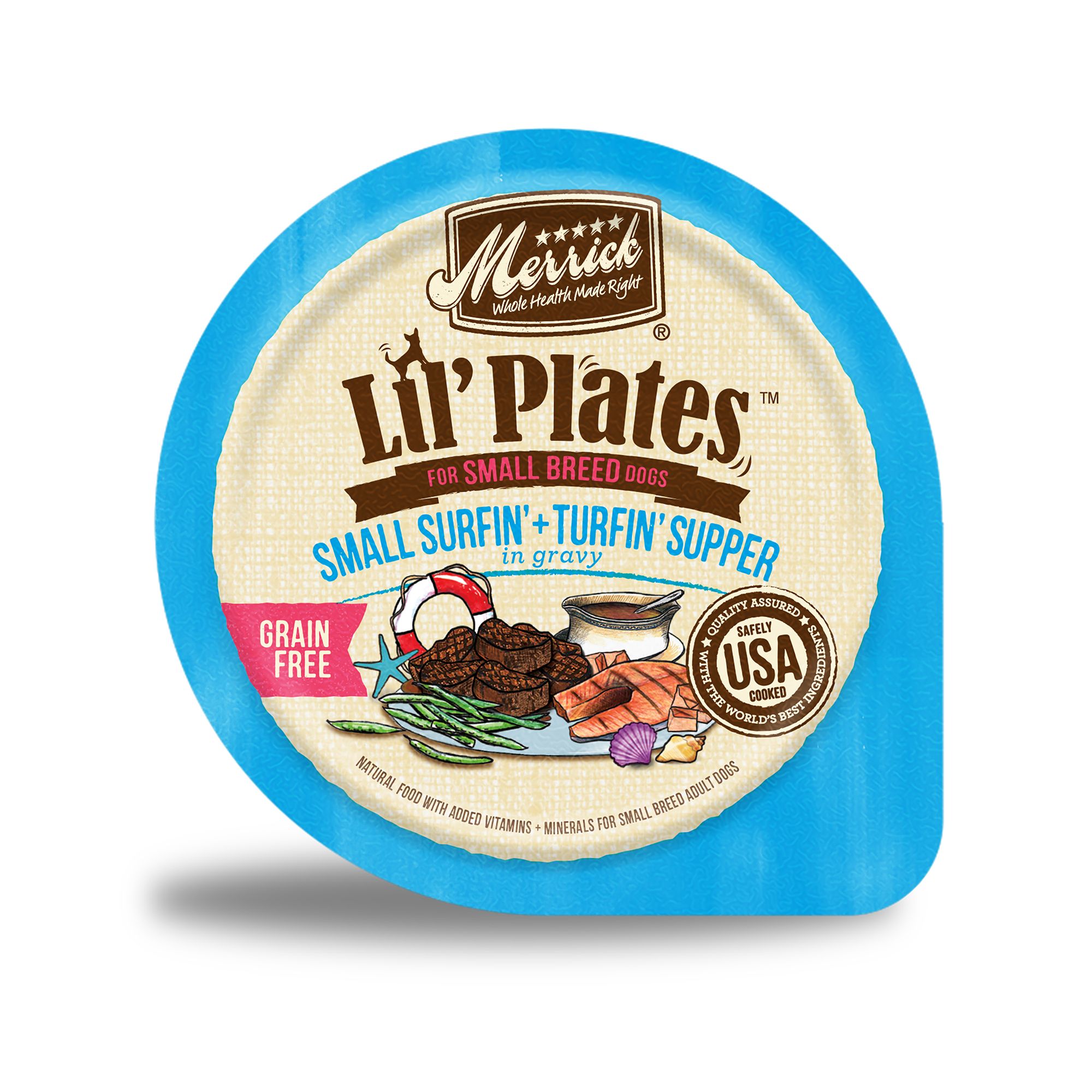 Merrick Lil Plates Small Breed All Life Stages Wet Dog Food 3.5 Oz. Corn Free Gluten Free