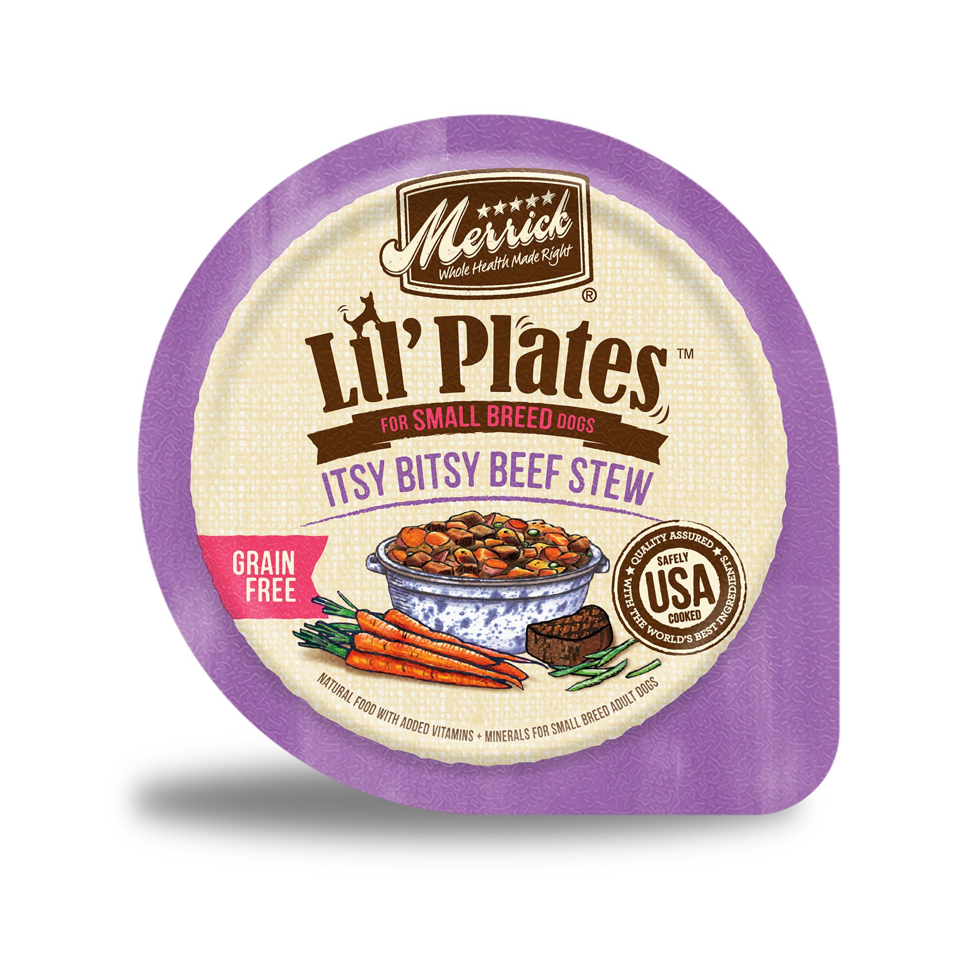 Merrick Lil Plates Small Breed All Life Stages Wet Dog Food 3.5 Oz. Corn Free Gluten Free