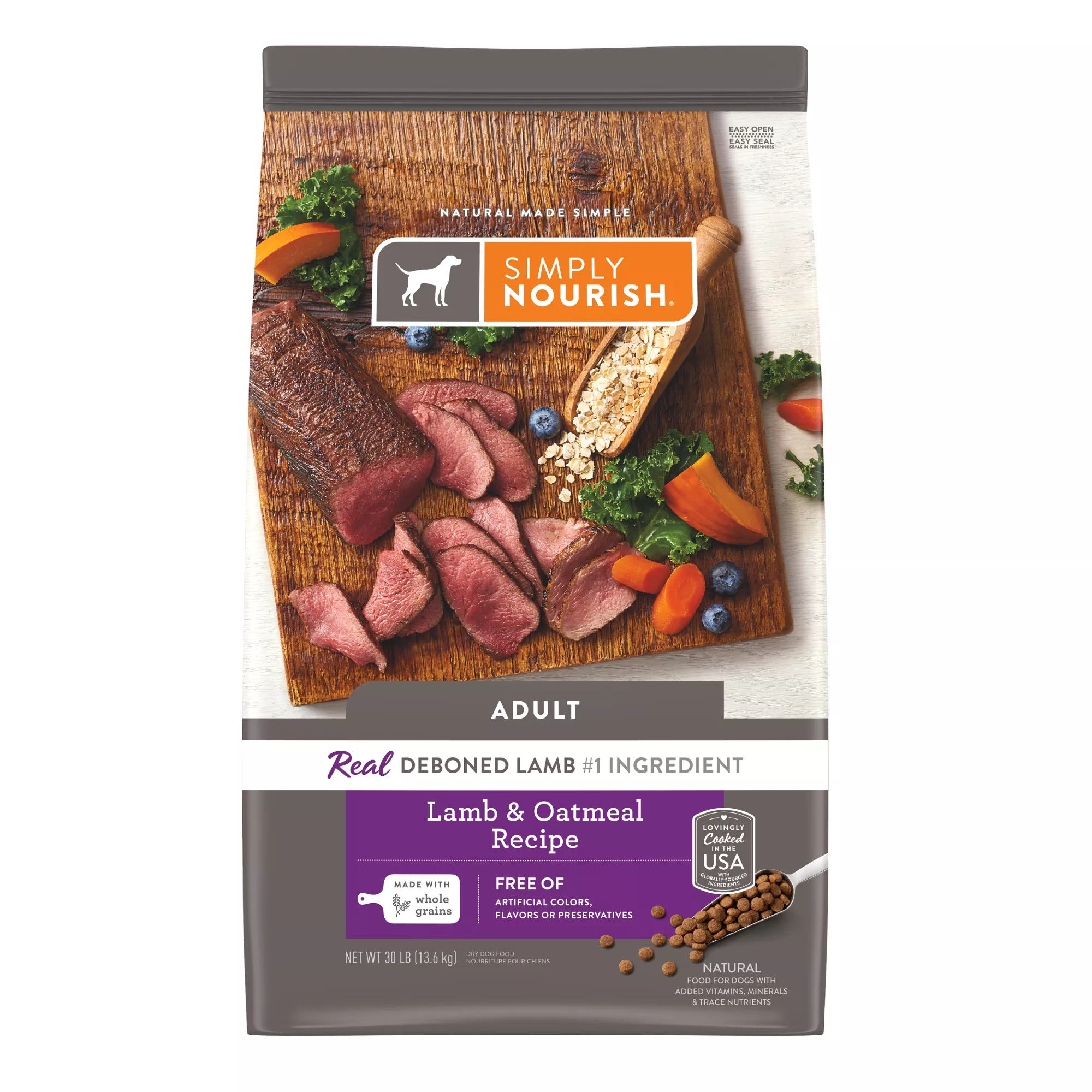 Simply Nourish® Original Adult Dry Dog Food - Lamb & Oatmeal