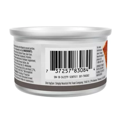 Product Simply Nourish® Original Cat Wet Food - 3 Oz, Natural, Morsels in Broth, With-Grain