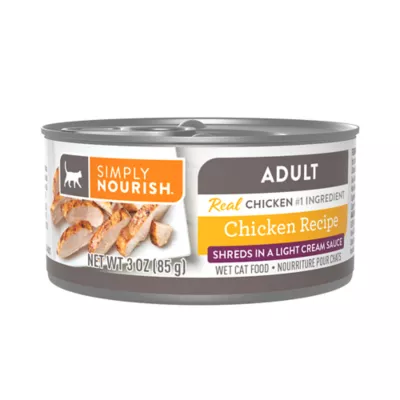 Product Simply Nourish® Original Cat Wet Food - 3 Oz, Natural, Shreds in Creamy Sauce, With-Grain