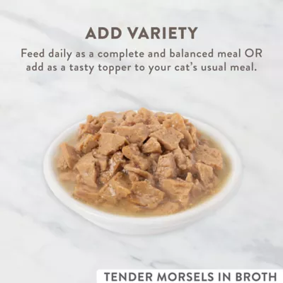 Product Simply Nourish® Original Cat Wet Food - 3 Oz, Natural, Morsels in Broth, With-Grain