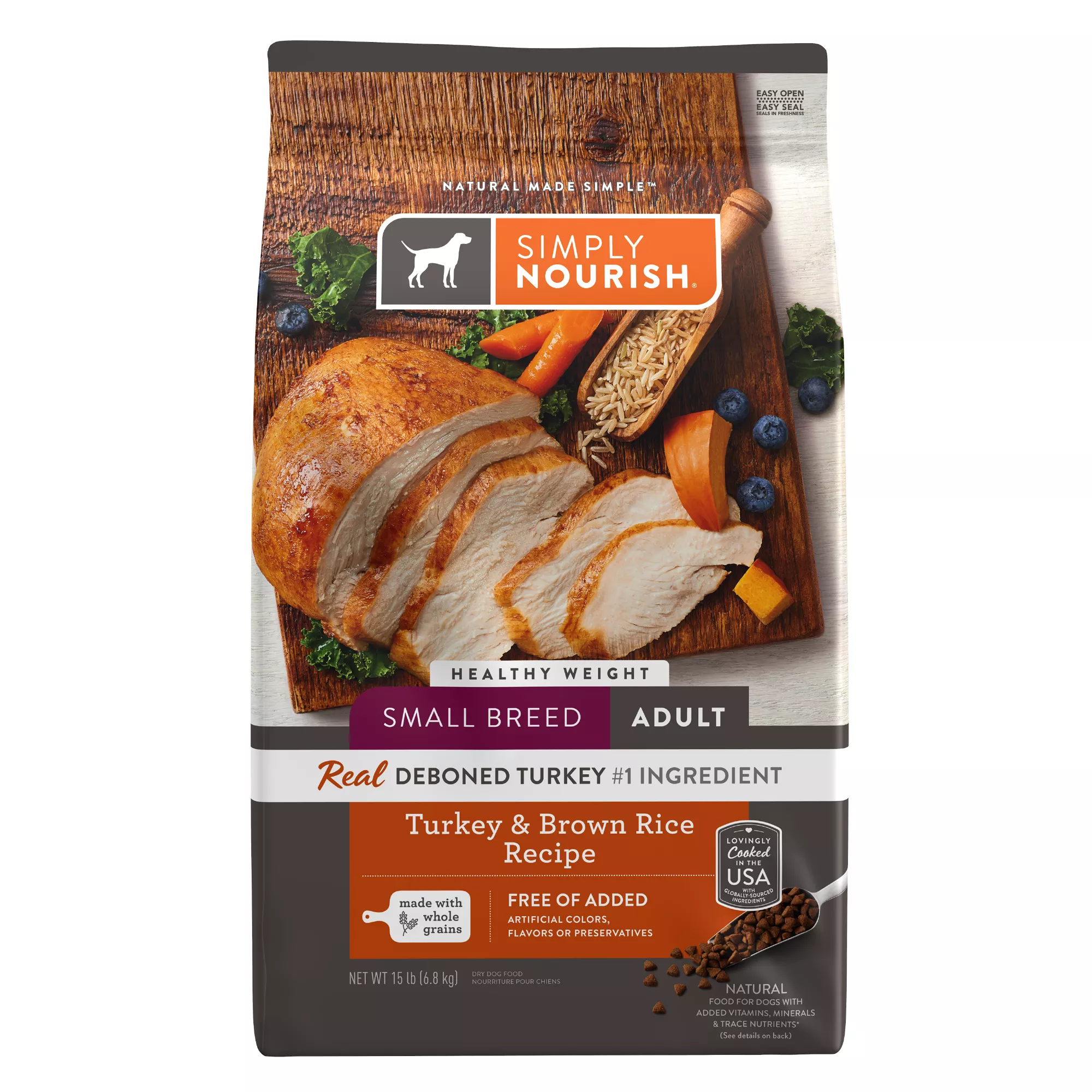 Simply Nourish® Original Weight Management Small Breed Adult Dry Dog Food - Turkey & Brown Rice