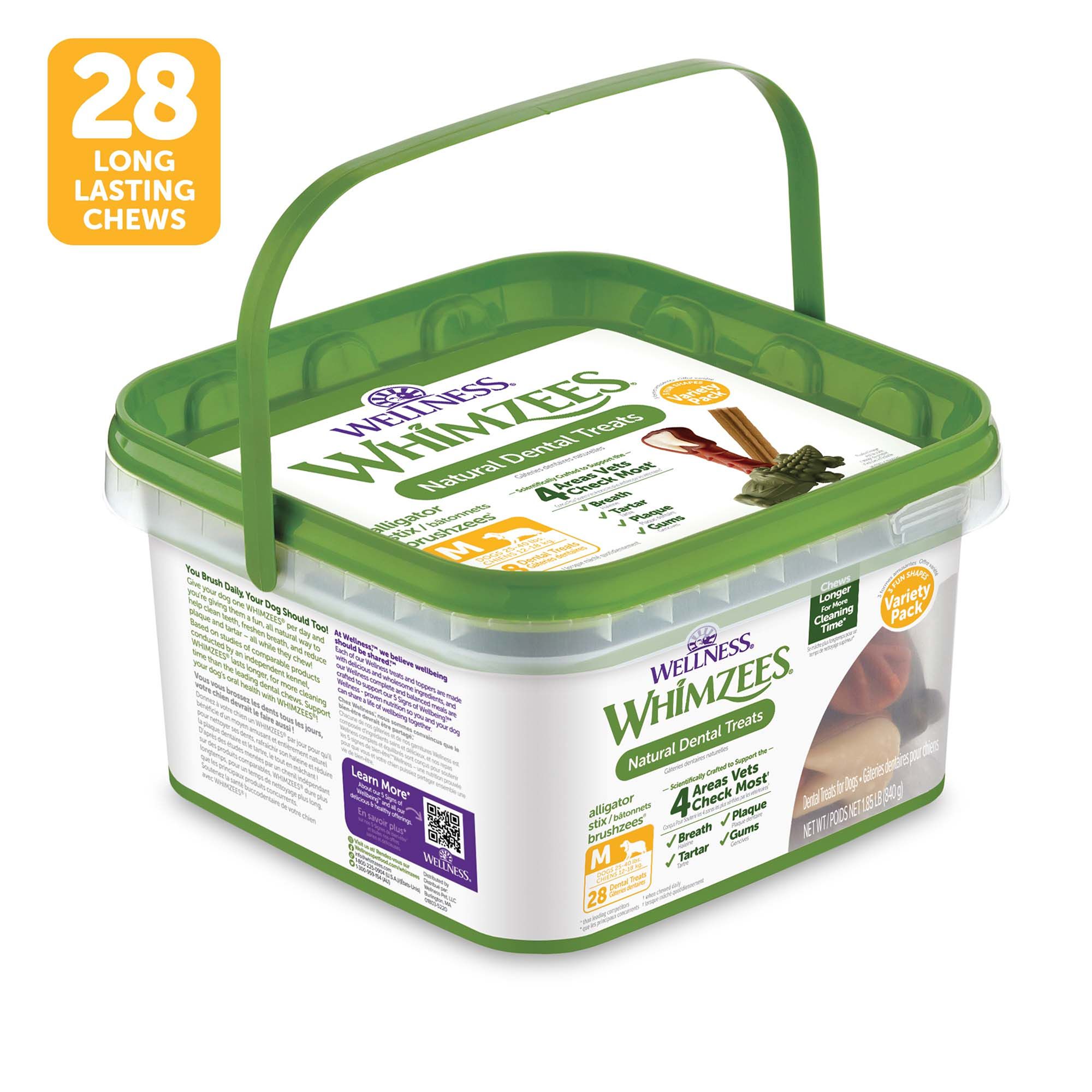 WHIMZEES Variety Value Box Medium Dental Dog Treat - Natural