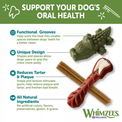 Product WHIMZEES Variety Value Box Large Dental Dog Treat - Natural, Grain Free, 14 Count