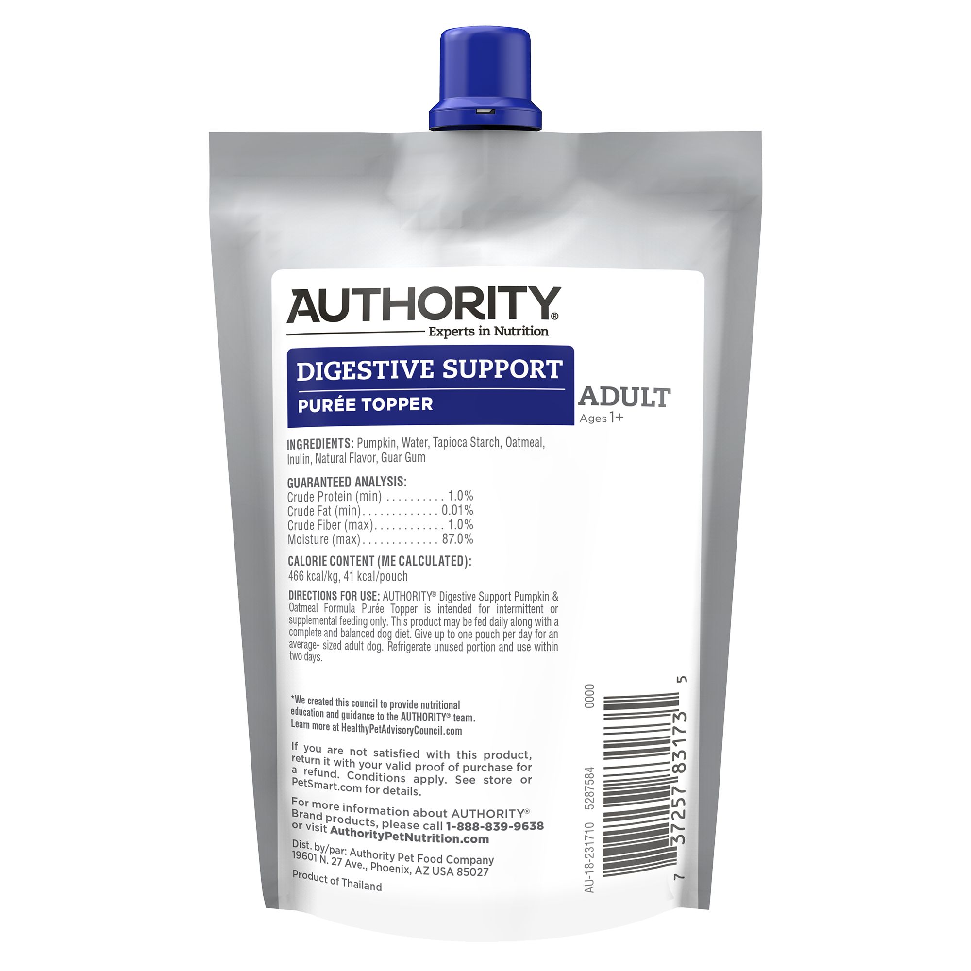 authority pumpkin dog food