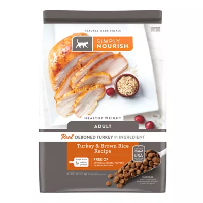 Product Simply Nourish® Original Weight Management Cat Dry Food - Turkey & Brown Rice, Natural, With-Grain