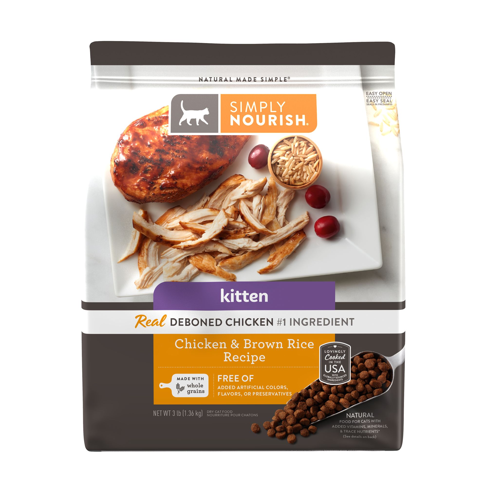 Simply nourish cat 2025 food chicken and rice