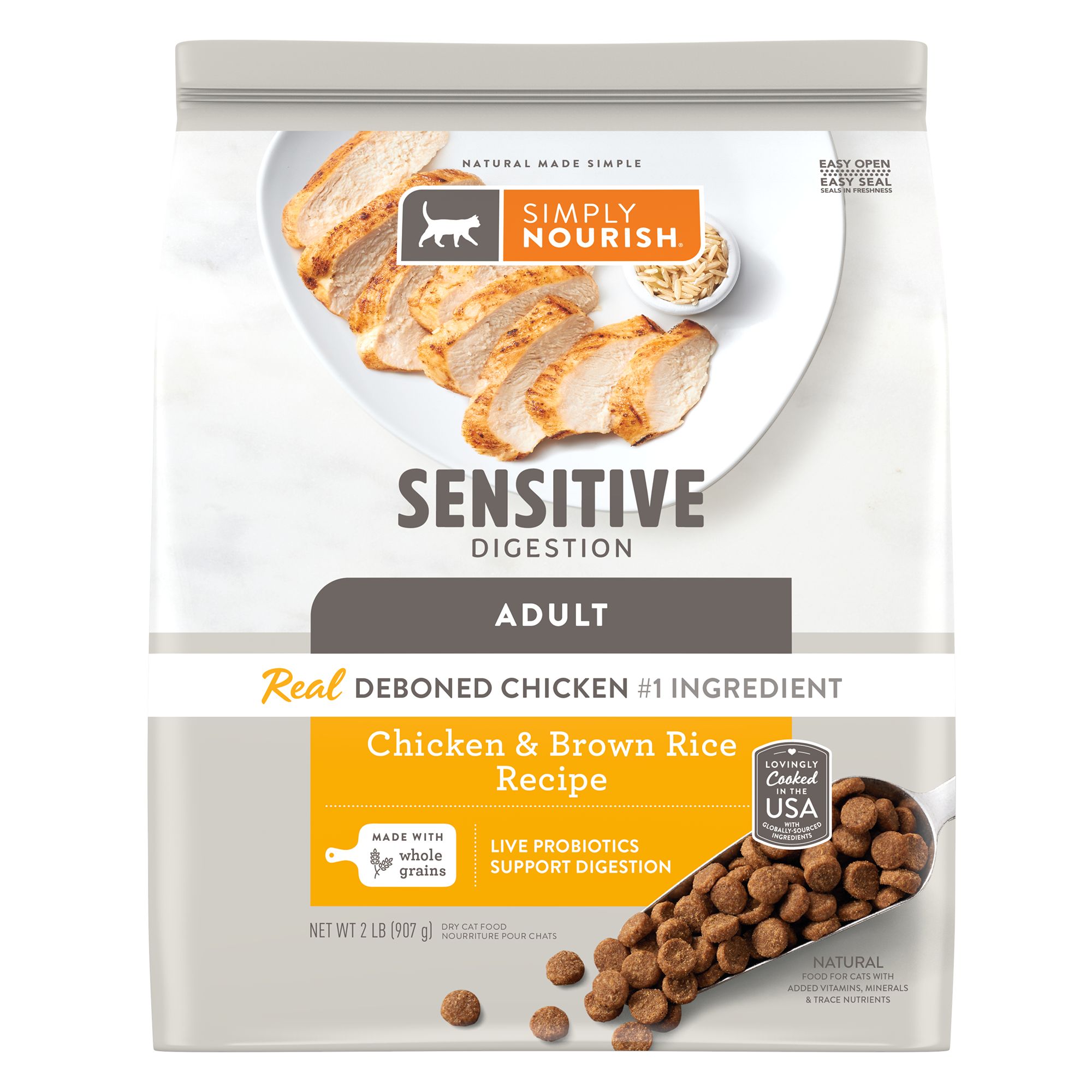 simply nourish chicken and rice cat food