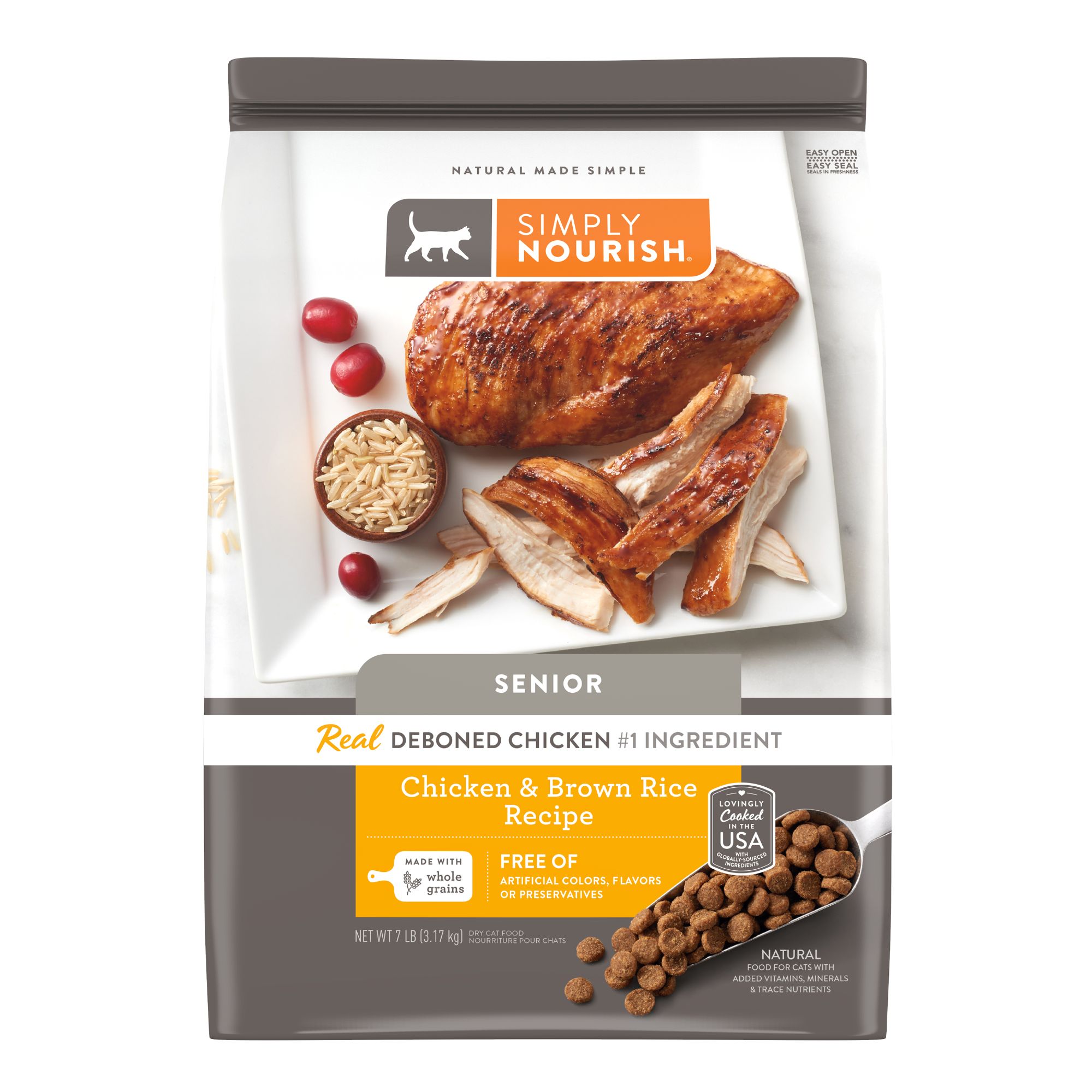 Simply nourish chicken 2025 and rice cat food