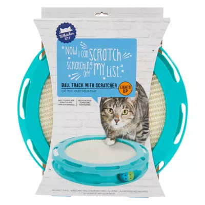 Product Whisker City® Ball Track & Scratcher Cat Toy - Light-Up