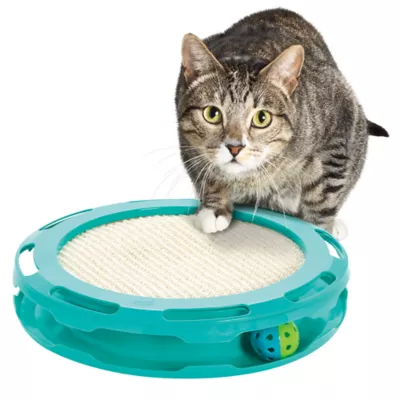 Product Whisker City® Ball Track & Scratcher Cat Toy - Light-Up