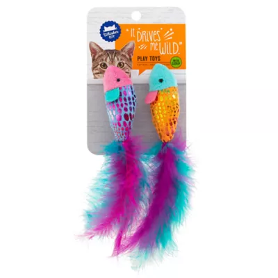 Product Whisker City® Sparkle Fish & Feathers Cat Toys - 2 Pack