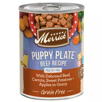 Merrick Grain Free Puppy Plate Beef Wet Dog Food 12.7oz