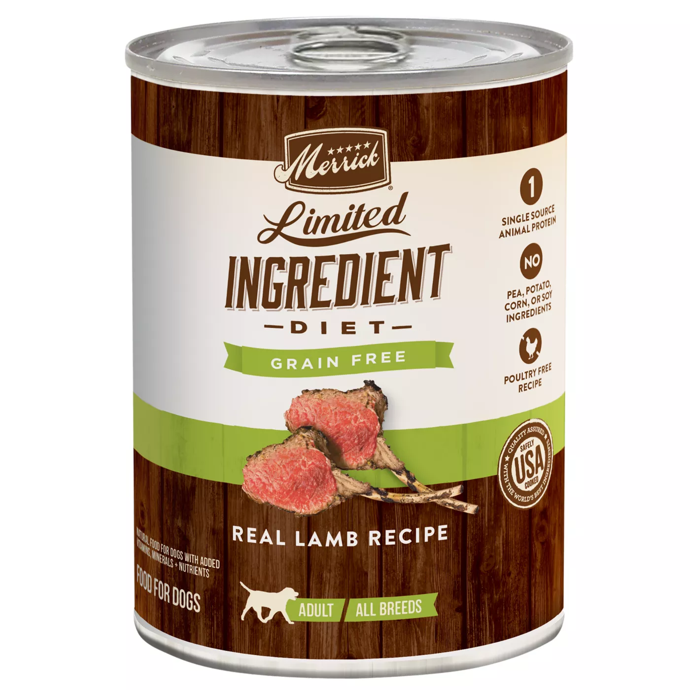 Merrick Limited Ingredient Diet Adult Wet Dog Food 12.7 Oz. Grain Free Corn Free