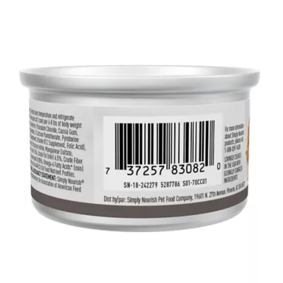 Product Simply Nourish® Original Cat Wet Food - 3 Oz, Natural, Pate, With-Grain