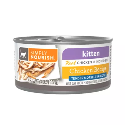 Product Simply Nourish® Original Kitten Cat Wet Food - 3 Oz, Natural, Morsels in Broth, With-Grain