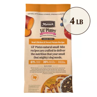 Product Merrick® Lil' Plates® Freeze Dried Raw Pieces Small Breed Adult Dry Dog Food - Grain Free, Chicken