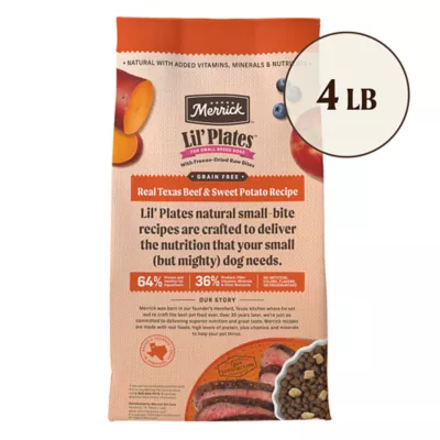 Product Merrick® Lil' Plates® Freeze Dried Raw Pieces Small Breed Adult Dry Dog Food - Grain Free, Beef