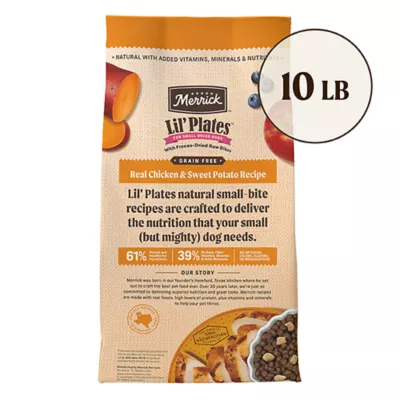 Product Merrick® Lil' Plates® Freeze Dried Raw Pieces Small Breed Adult Dry Dog Food - Grain Free, Chicken
