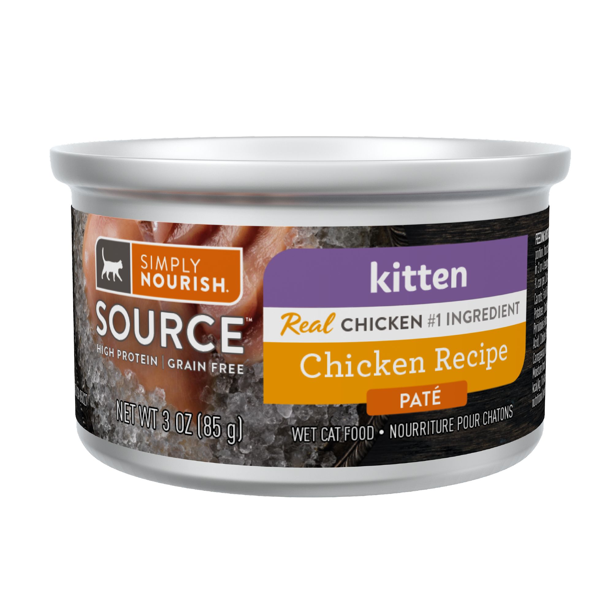 Simply Nourish Source Kitten Cat Wet Food 3 Oz High Protein Pate Grain Free