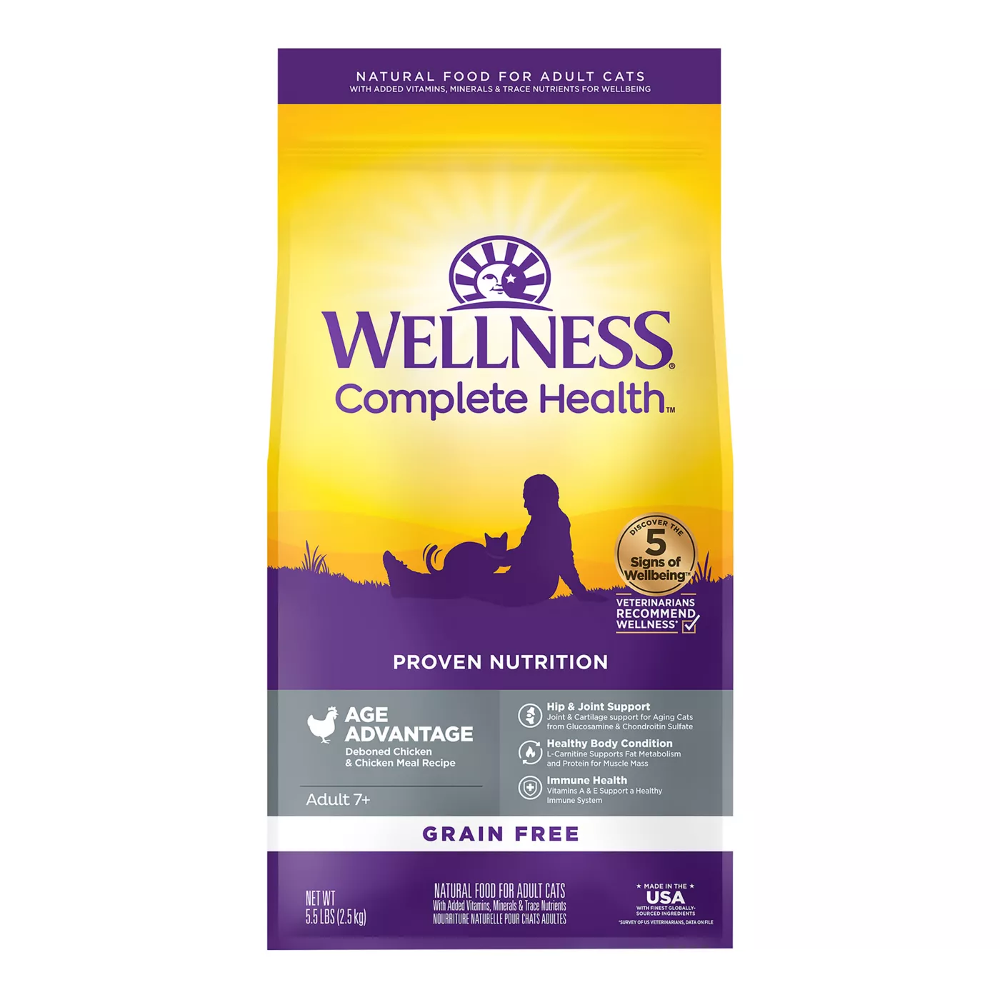 Wellness Complete Health Senior Cat Food Natural Grain Free Chicken Chicken Meal