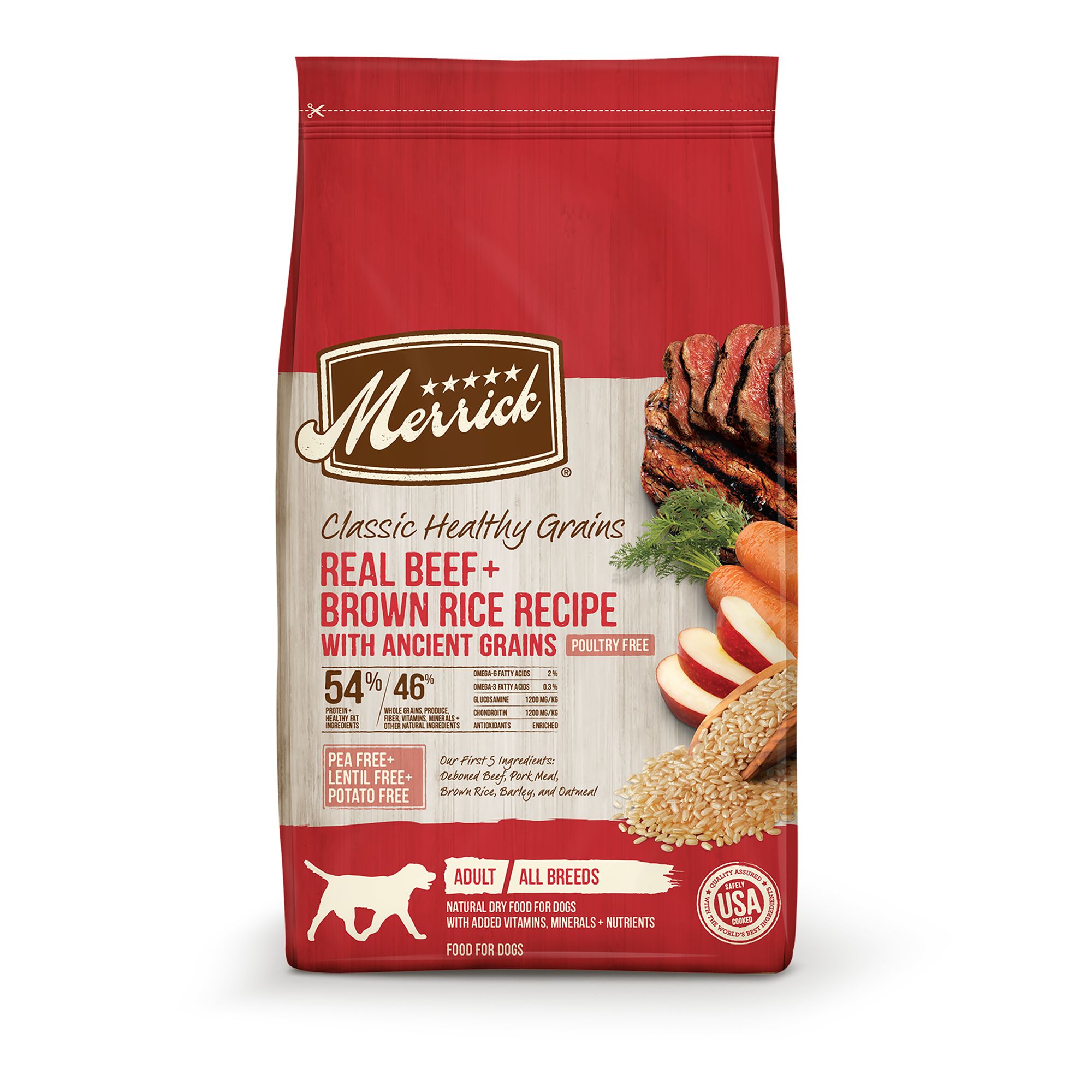 Merrick Classic Real Beef with Ancient Grains Dry Dog Food 12 lb