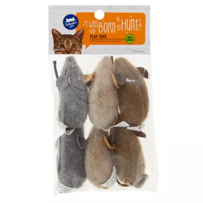 Product Whisker City® Wool Mice Cat Toys - 6 Pack