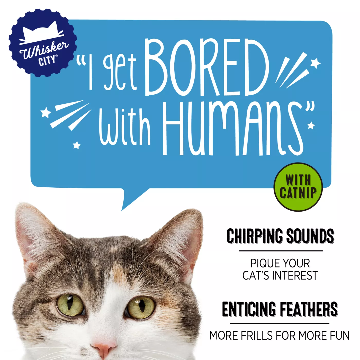 Whisker City® Spring Swatter Chirping Cat Toy Catnip