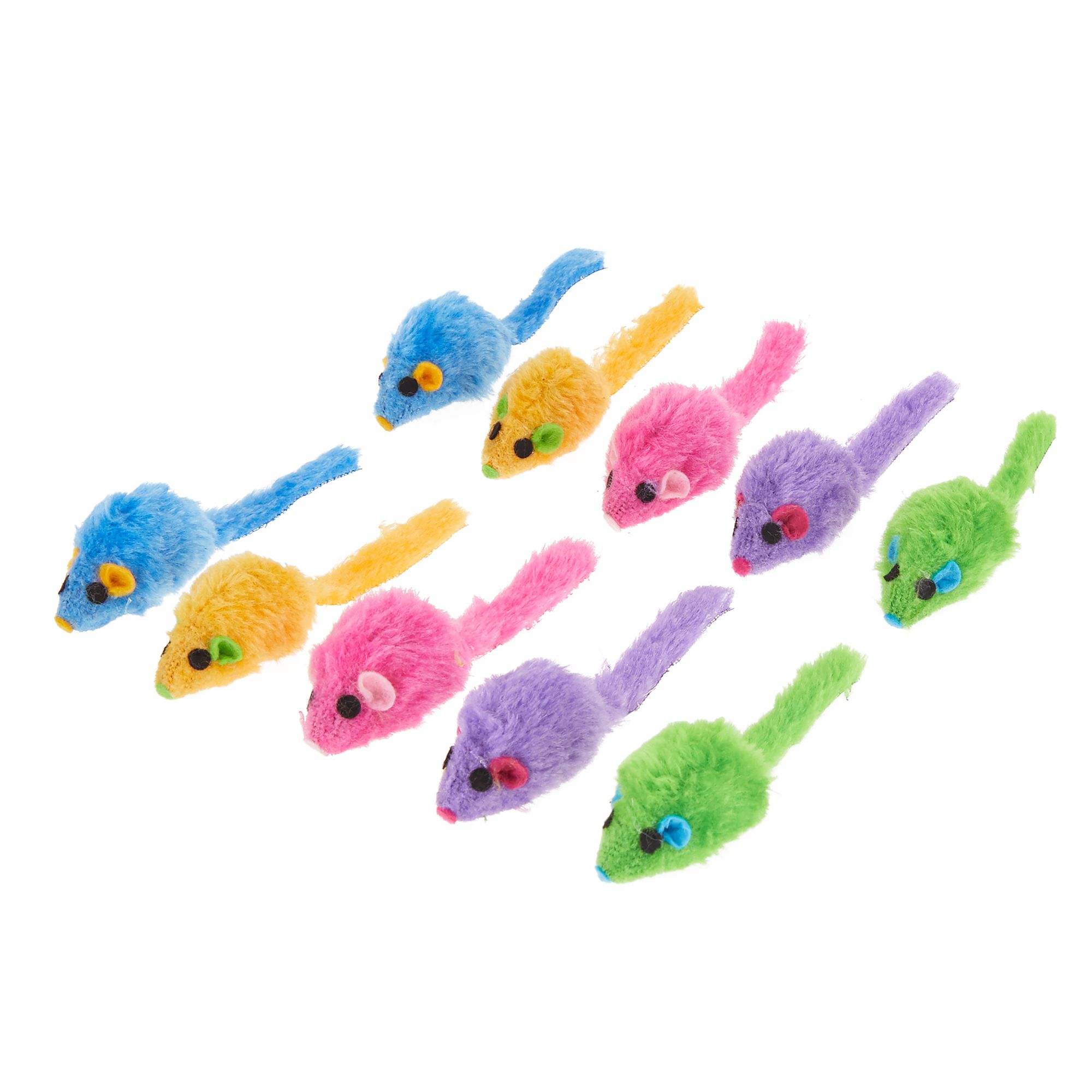 Whisker City Mice Cat Toys 10 Pack COLOR VARIES