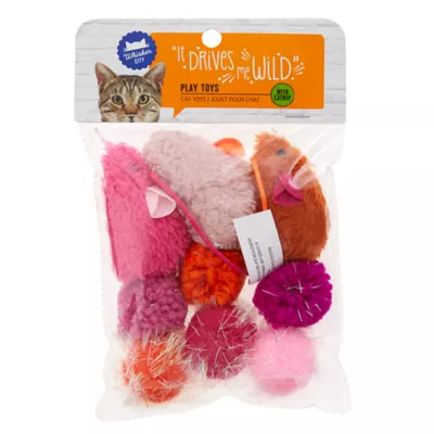 Product Whisker City® Mice & Balls Cat Toys - 9 Pack (COLOR VARIES)