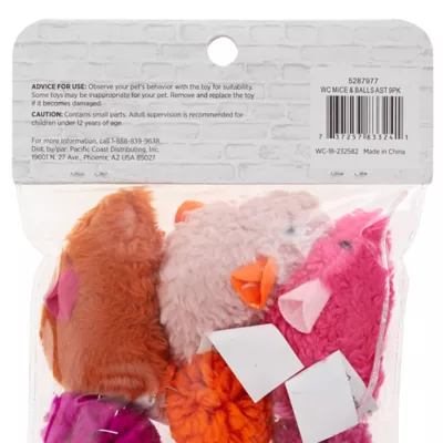 Product Whisker City® Mice & Balls Cat Toys - 9 Pack (COLOR VARIES)