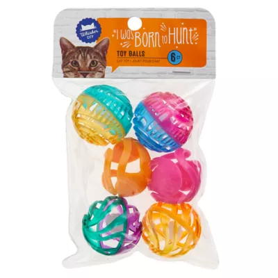 Product Whisker City® Fun Ball Cat Toys - 6 Pack (COLOR VARIES)