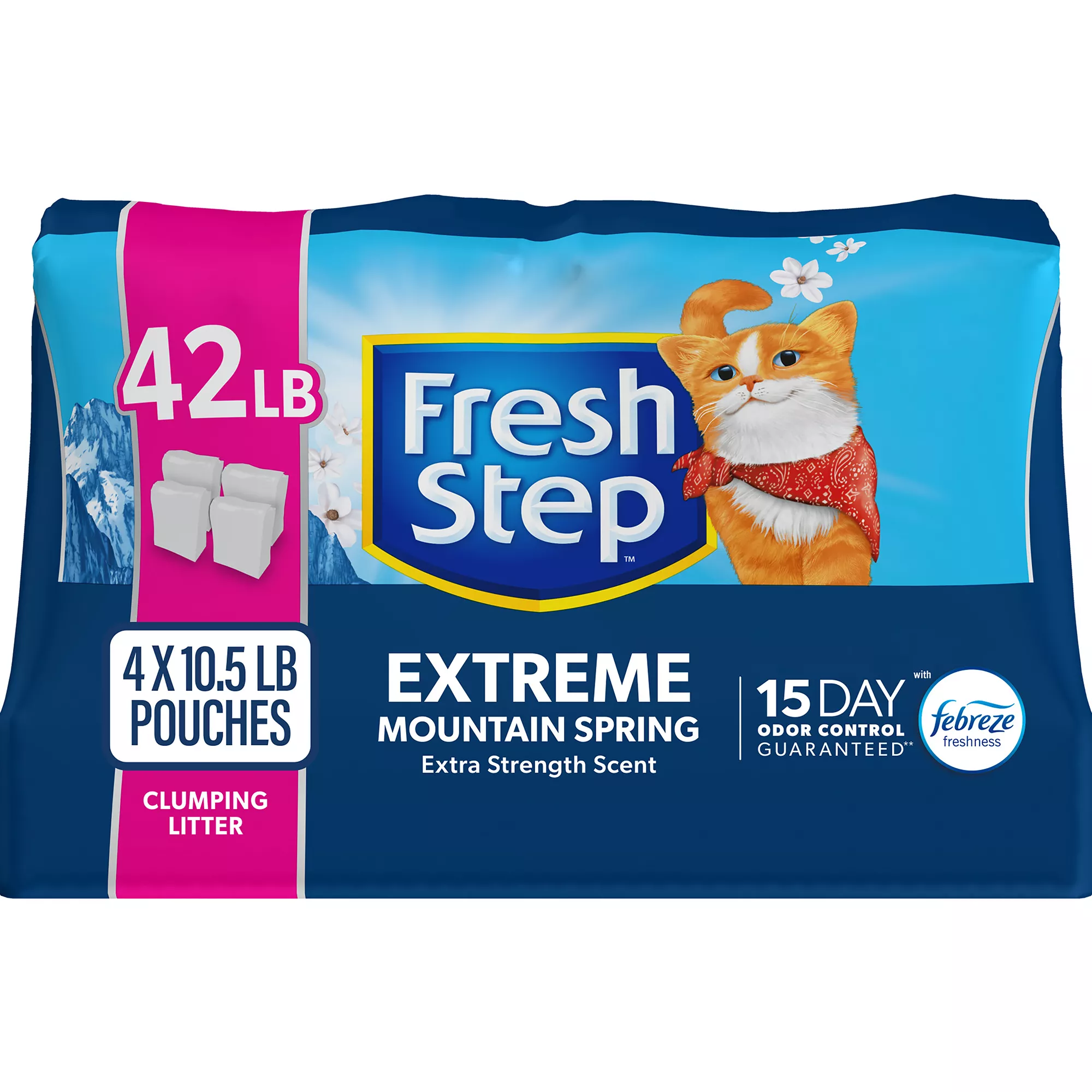 Fresh Step® Extreme with Febreze&trade; Clumping Clay Cat Litter - Mountain Spring Scented, Low Dust