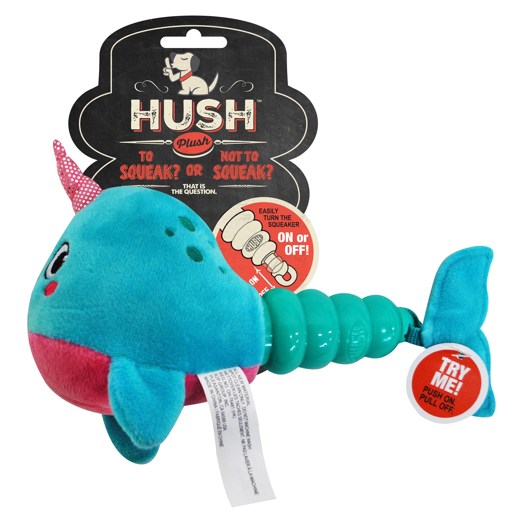 Hush™ Plush Narwhal Dog Toy Plush, Squeaker dog Plush Toys PetSmart