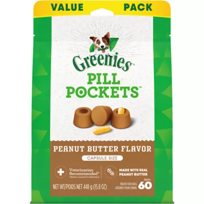 Product Greenies Pill Pockets Capsule Sized Peanut Butter Flavored Dog Treats - Pill Adminstration Assistant