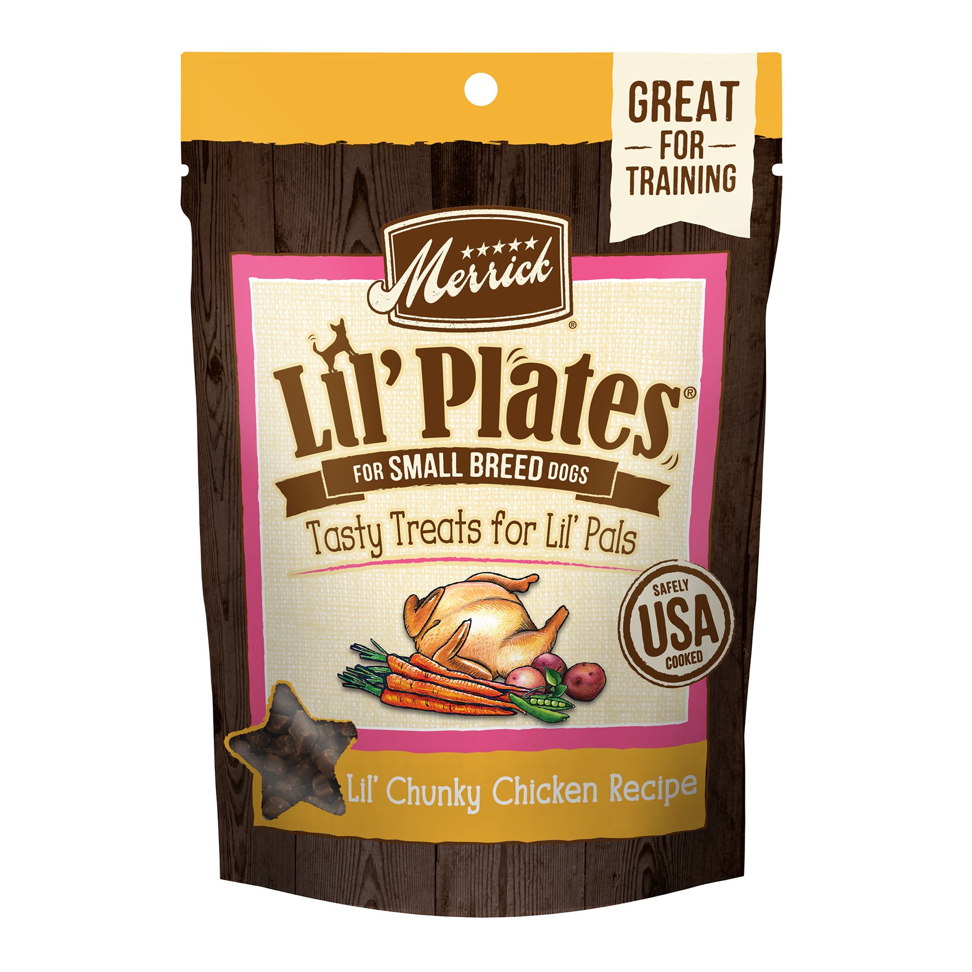 Merrick Lil Plates Small Breed Adult Dog Treats Chicken