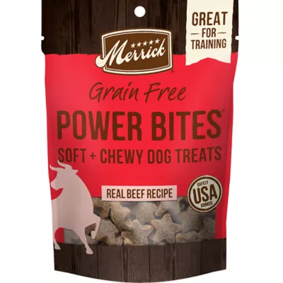 Merrick Power Bites Adult Dog Treats Real Texas Beef Corn Free Gluten Free