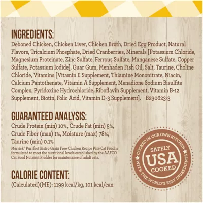 Product Merrick® Purrfect Bistro® Adult Wet Cat Food - 3 Oz., Corn Free, Grain Free