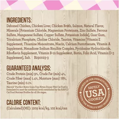 Product Merrick® Purrfect Bistro® Kitten Dinner Wet Cat Food - Chicken, Natural, Grain Free