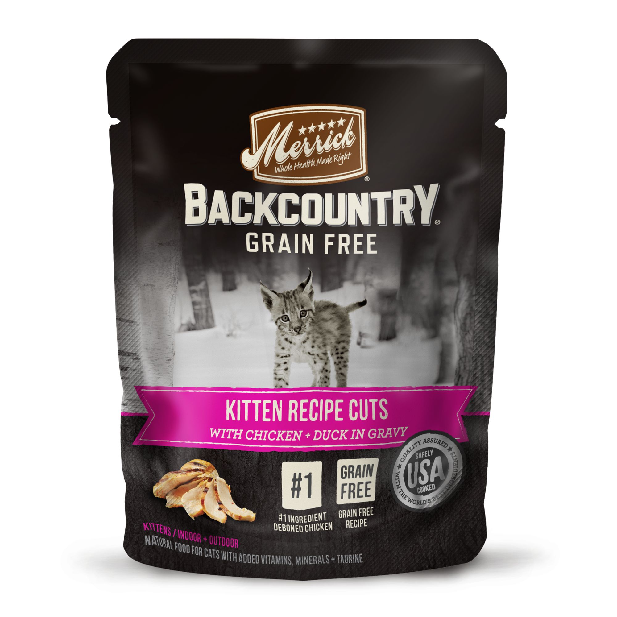 Merrick Backcountry Kitten Wet Cat Food 3 Oz. Corn Free Gluten Free