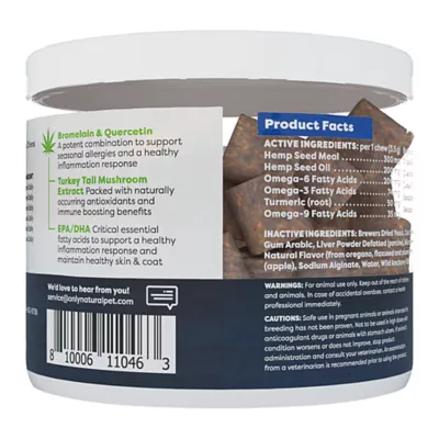 Product Only Natural Pet® Hemp Allergy, Skin & Coat Soft Dog Chews