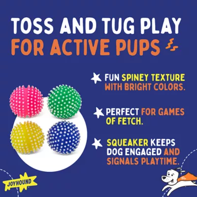 Product Joyhound Spikey Ball Dog Toys - 4 Pack