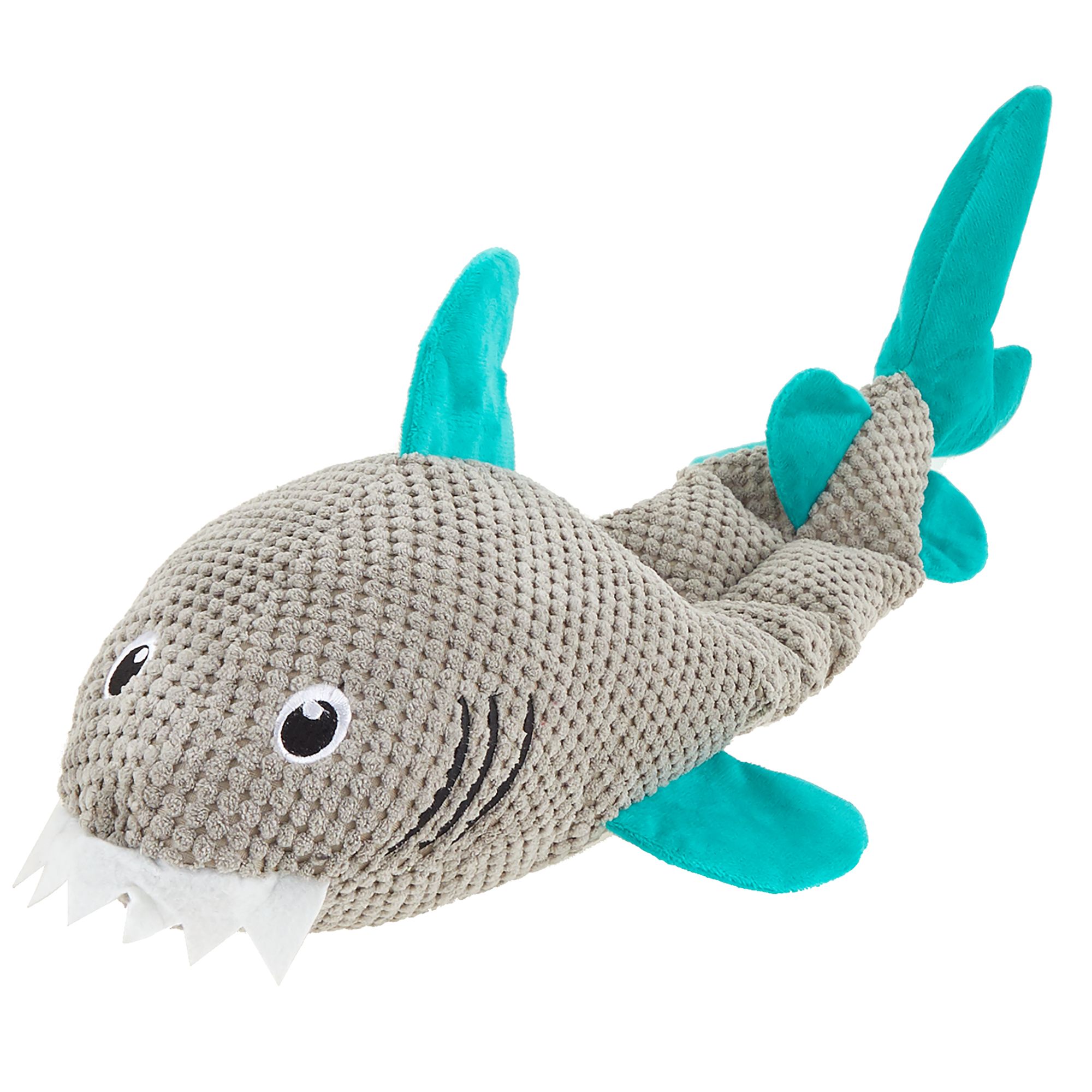 Top Paw Shark Mat Dog Toy Plush Squeaker Dog Plush Toys