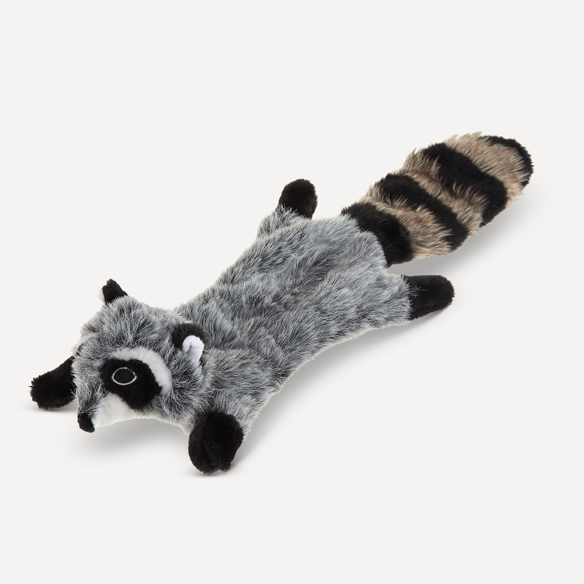 Frisco Flat Plush Squeaking Raccoon Dog Toy, Large