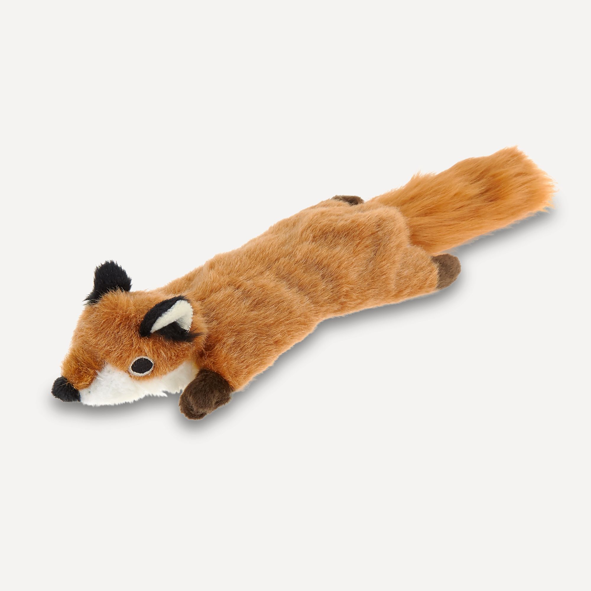 Top Paw Realistic Fox Flattie Crinkle Squeaker Small Dog Toy (1 ct)