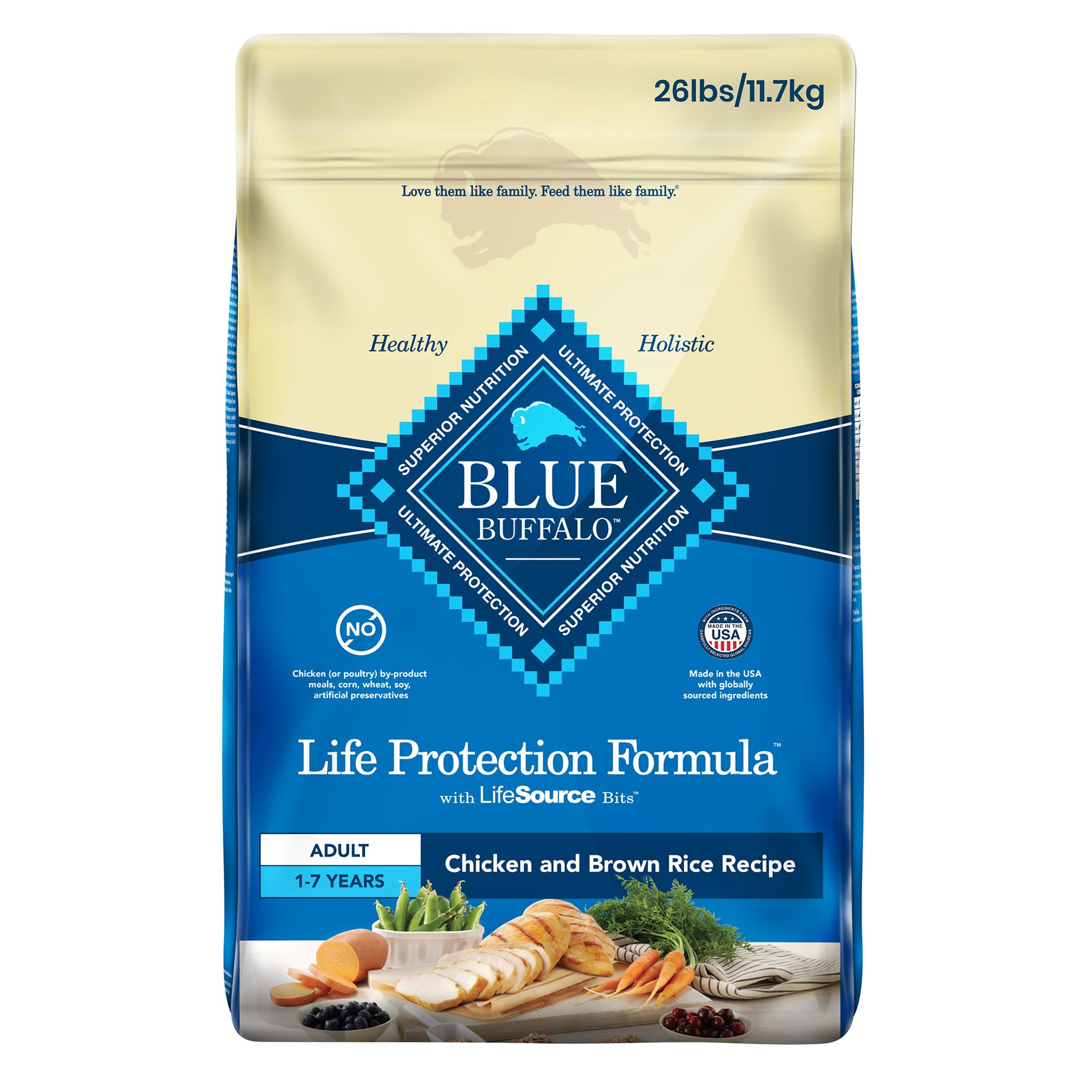 blue buffalo dry dog food bag