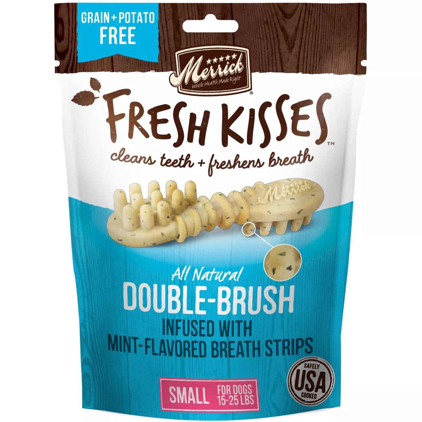 Merrick Fresh Kisses Small Breed Adult Dental Dog Treats Mint