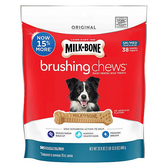 How many milk bones can a dog have a day Milk Bone Brushing Chews Dental Dog Treat Dog Dental Treats Petsmart